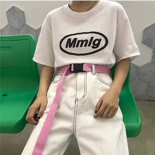 Thắt lưng vải canvas phong cách Hàn Quốc màu sắc ngọt ngào