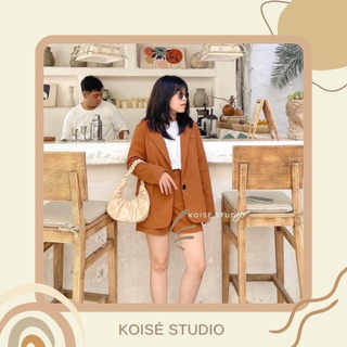 [HÀNG THIẾT KẾ - KOISÉ STUDIO] ÁO BLAZER MÀU NÂU PHONG CÁCH VINTAGE