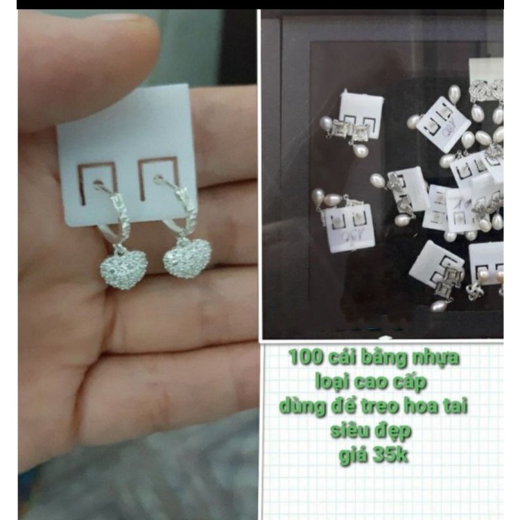 Đế nhựa treo bông tai gồm 100 đế