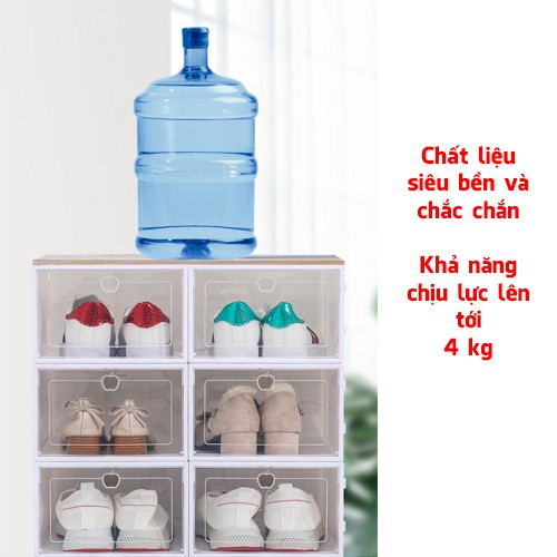 10 Hộp Box Đựng Để Giày Dép Nam Nữ, Mẹ Và Bé Bằng Nhựa Cứng Mica Trong Suốt Đồ Cao Cấp Giá Rẻ, Để Được Cả Giày Cao Gót