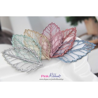 *[SET 5C] Lá thêu bô đê 2 size dùng làm phụ kiện hoa trang trí may mặc, hoa cài áo, hoa phụ liệu may mặc, phụ kiện tóc