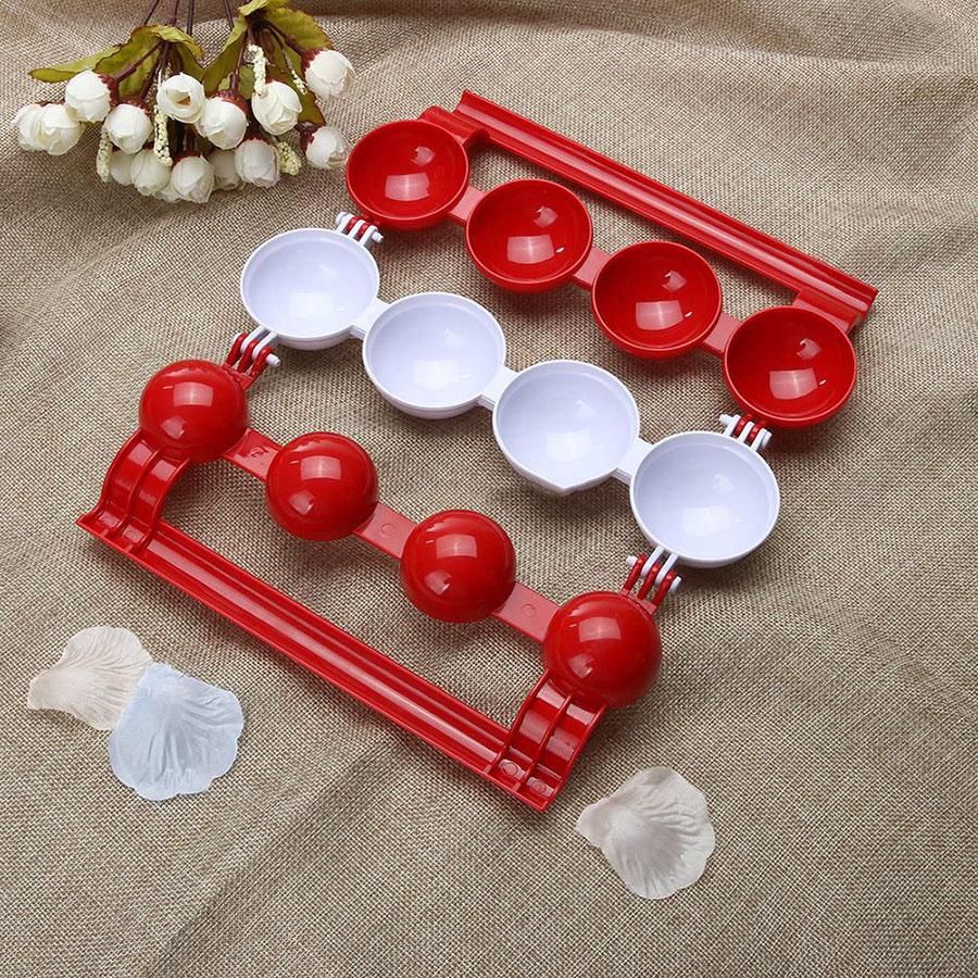 Bộ 4 Dụng Cụ Làm Thịt Viên Stuffed Ball Maker - Làm Bằng Nhựa Abs An Toàn, Dễ Sử Dụng, Làm Mọc, Chả, Thịt Viên