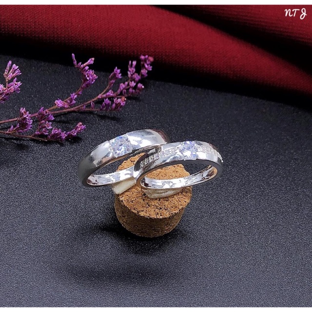 CẶP NHẪN ĐÔI NAM NỮ SIÊU XINH - NHẪN ĐÔI BẠC TA