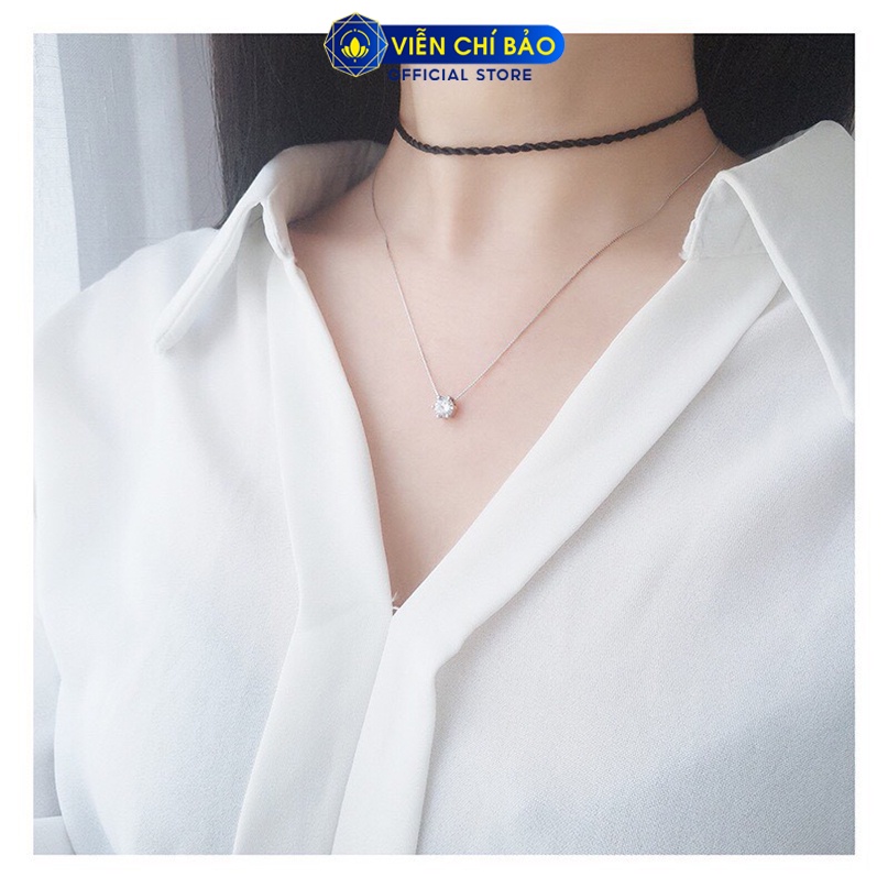 Dây chuyền bạc nữ mặt tinh tú bạc  925 lấp lánh thời trang phụ kiện trang sức nữ Viễn Chí Bảo D400727X