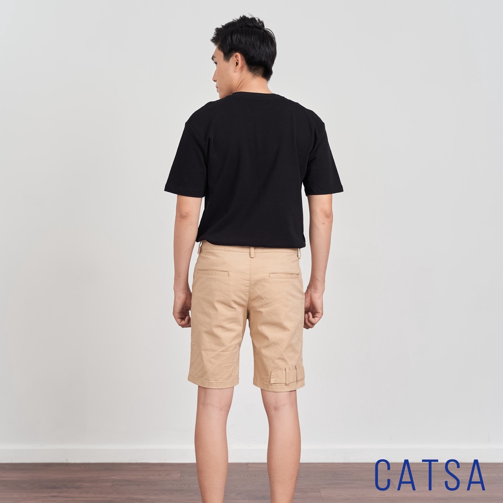 Quần short kaki kem nam POWER phong cách Hàn Quốc, năng động thoải mái CATSA QSK095