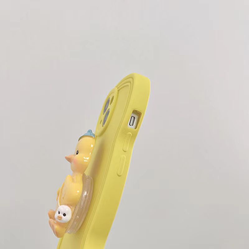 Ốp Điện Thoại Hình Chú Vịt Vàng Có Túi Khí Chống Sốc Cho IPhone 6 6S 7 8 Plus SE 2020 X XR XS Max 11 12 13 14 Pro Max