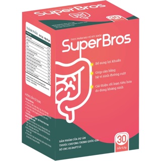 SuperBros – Bổ sung lợi khuẩn, thải độc ruột, cân bằng hệ vi sinh, tăng cường chức năng tiêu hoá