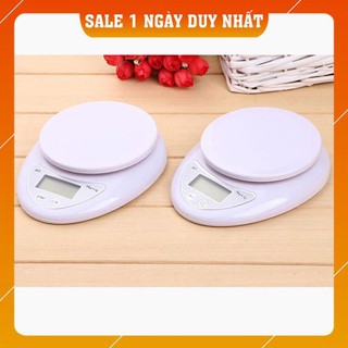 Cân Điện Tử Nhà Bếp Mini Electronic Kitchen Scale Cân Thực Phẩm 5Kg – 1G Kèm Pin ( CÂN MỎ TRÒN)