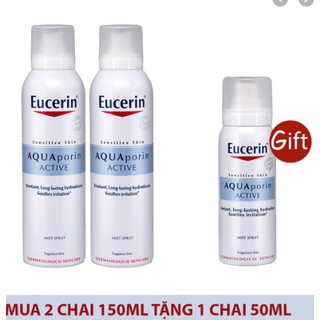 Combo 2 xịt khoáng Eucerin 150ml tặng 1 xịt khoáng Eucerin 50ml