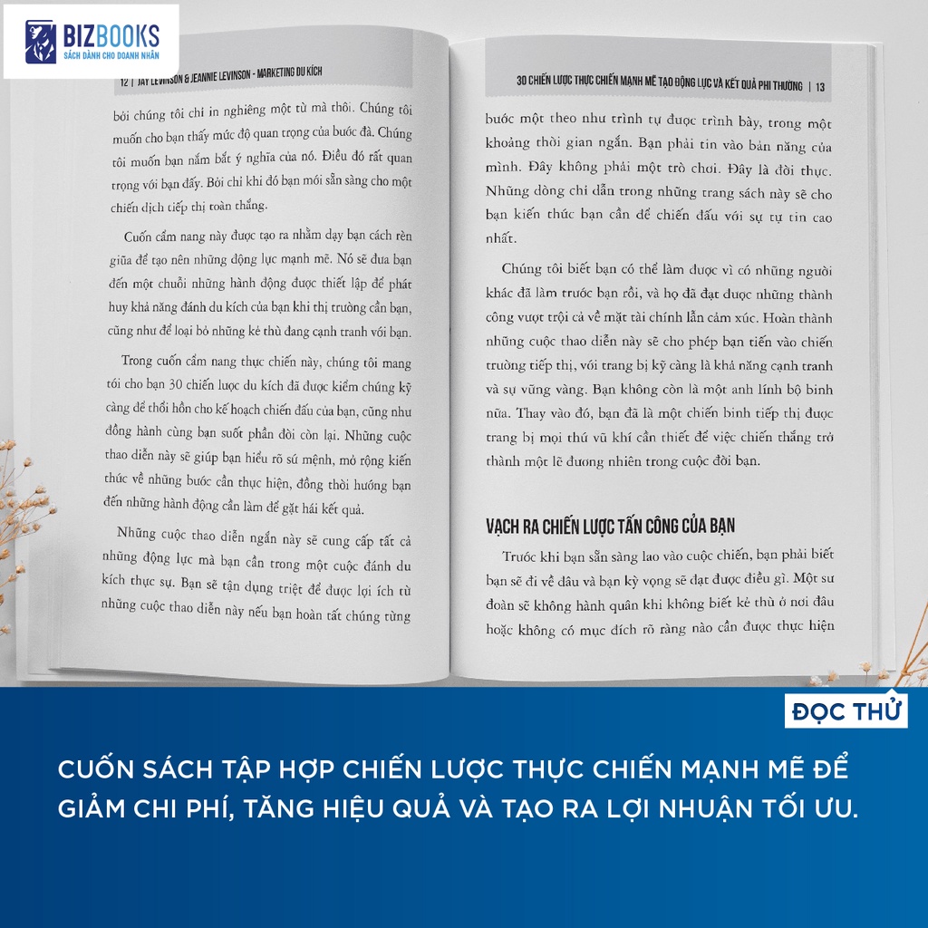 BIZBOOKS - Sách - Marketing Du Kích: 30 Chiến Lược Thực Chiến Mạnh Mẽ Tạo Động Lực Và Kết Quả Phi Thường - 1 BESTSELLER