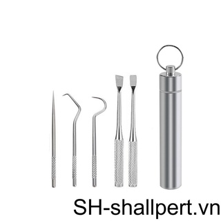 Toothpick 304 Stainless Steel Hiking Tooth Clean Pick Fruit Fork Washable Multifunctional Teeth Flossing Flosser Tools