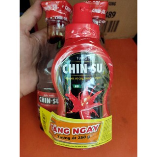 combo 2 chai nước tương tỏi ớt Chinsu tặng chai tương ớt Chinsu