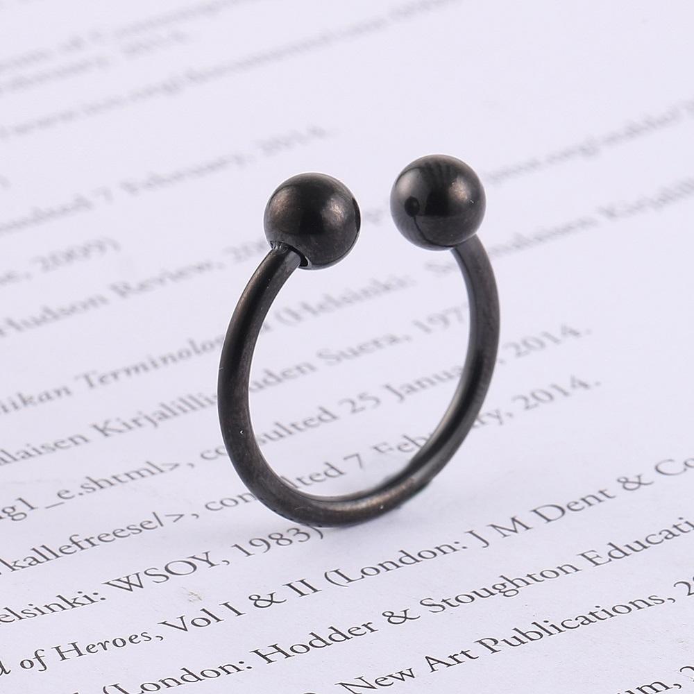 Nhẫn Hở Bằng Thép Không Gỉ Nhiều Màu Thời Trang Phong Cách Punk Đường Phố Dành Cho Nam Nữ