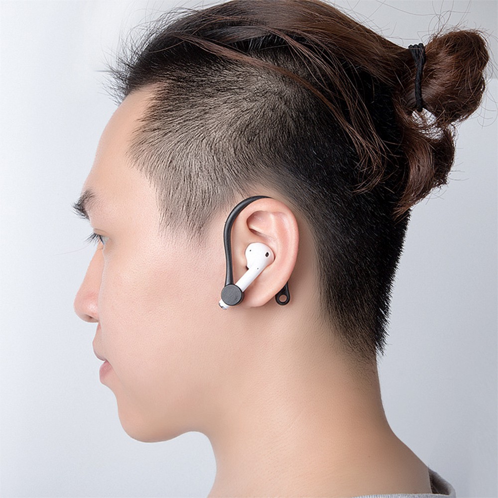 MUVAKO Móc tai bằng silicon mềm chống rơi thích hợp cho tai nghe thể thao