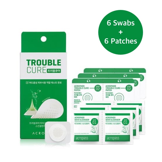 (Hàng Mới Về) Bộ 1 Túi (6 Miếng + 6 Sữa Rửa Mặt Across Trouble Cure Patch