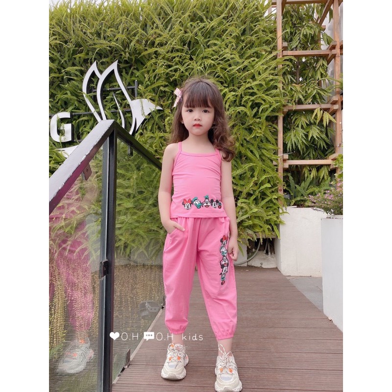 Bộ cotton bé gái❤️phong cách hip hop từ 10-22kg❤️ chất cotton 4 chiều mềm mịn