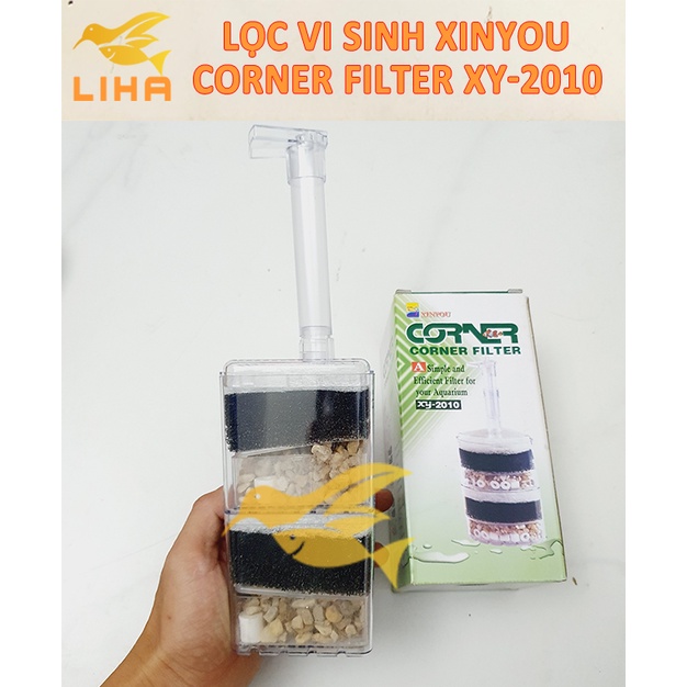 Lọc XY2010 Có Sẵn Vật Liệu Lọc - Lọc Góc Bể Thủy Sinh Cho Bể Cá