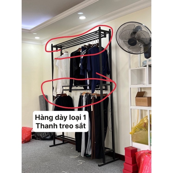 KỆ TREO ĐƠN INOX 2 TẦNG - GIÁ TREO QUẦN ÁO HAI TẦNG Hàng