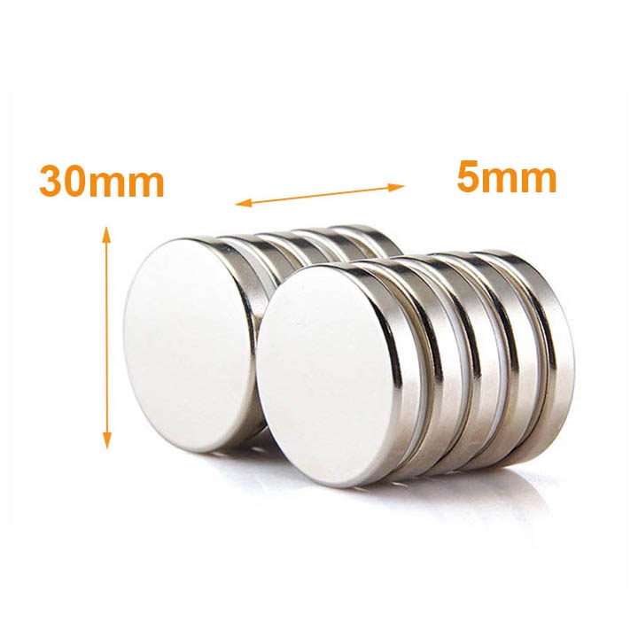 Nam châm tròn 30x5mm từ tính mạnh N35