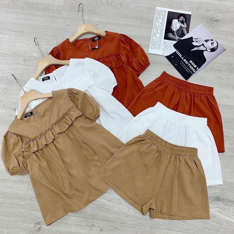 B6- Bộ đũi mặc nhà vải bao đẹp, kiểm hàng thoải mái - Mã B6