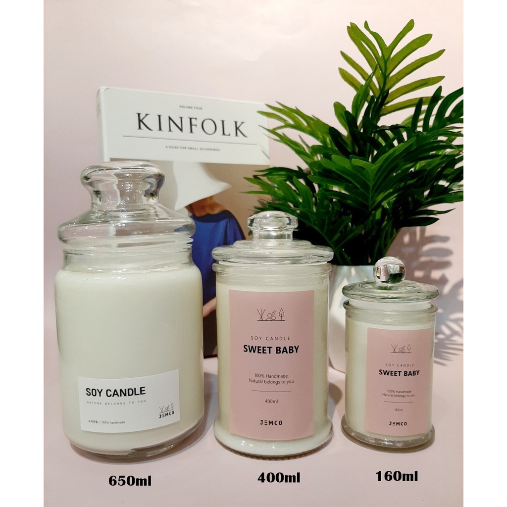Nến thơm handmade làm từ sáp đậu nành_Handmade Soy candle