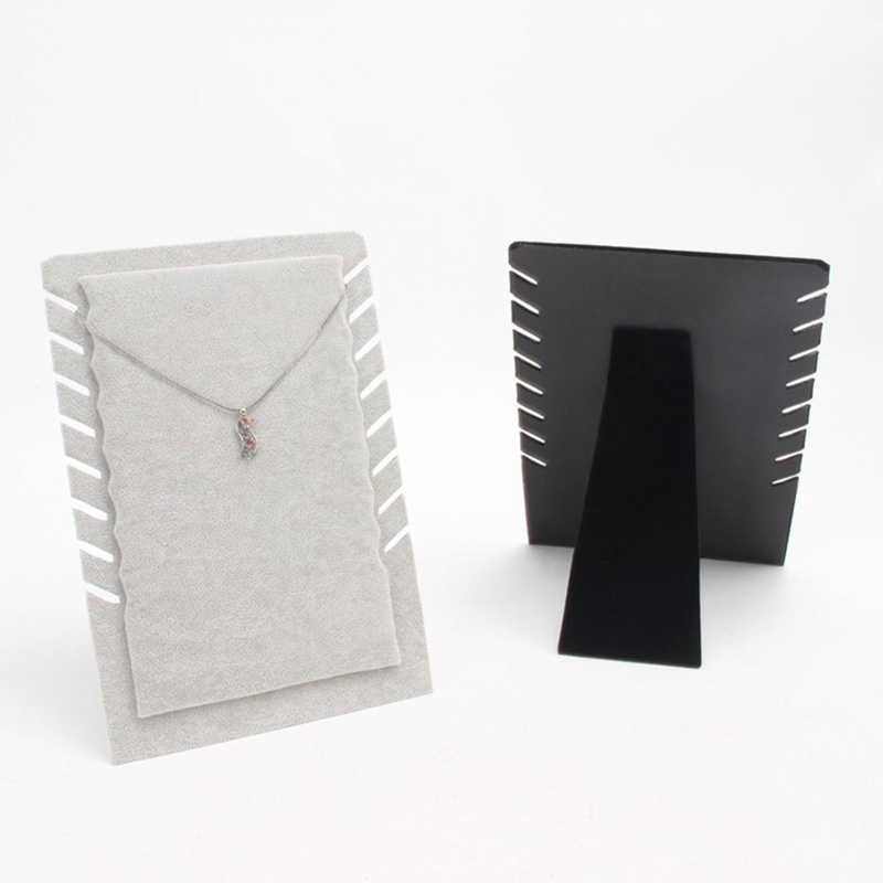 Youyo Giá Đỡ Trưng Bày Vòng cổ Bằng Flannel Màu Đen Trưng Bày