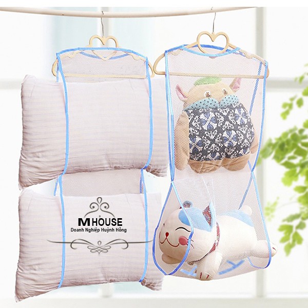 Túi lưới phơi quần áo,Giỏ phơi gối,Giàn phơi đồ,