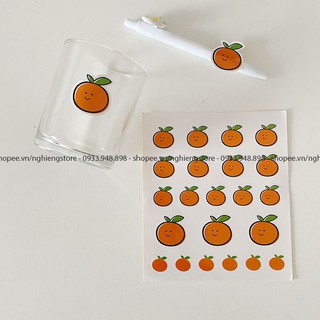 Sticker Dán Trang Trí Sổ, Đồ Dùng Hình Quả Cam