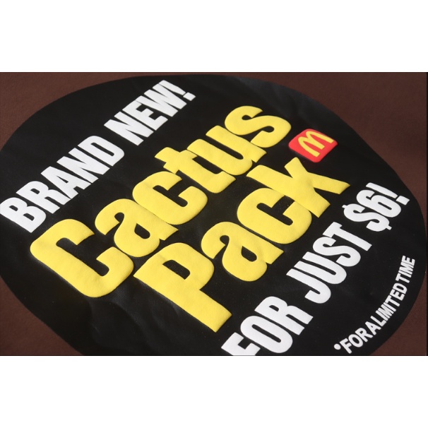 Áo Hoodie Nhung Dày In Chữ Travis Scott Với McDonalds Thời Trang Unisex