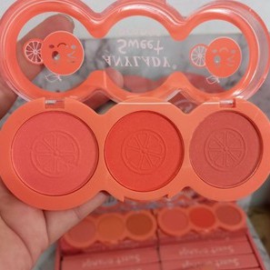 Hộp Phấn Má hồng 3 ô màu Anylady Sweet Peach Thái Lan Siêu đẹp ms:738C | BigBuy360 - bigbuy360.vn