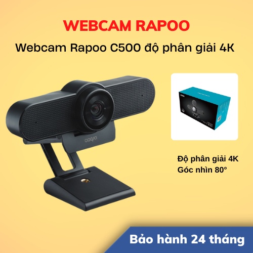 [Hỏa Tốc - HCM] Webcam Rapoo C500 4K | Bảo Hành 24 Tháng | Hàng Chính Hãng | LSB Store