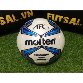 [Số 4] Banh Bóng Đá Sân 5,7, cỏ nhân tạo, futsal - Banh Molten Vantaggio 4800 bạc xanh