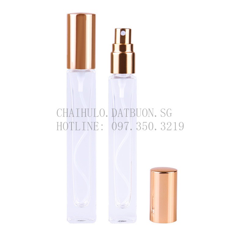 Chai chiết nước hoa dạng xịt 10ml, thân thuỷ tinh trong suốt bền đẹp | BigBuy360 - bigbuy360.vn