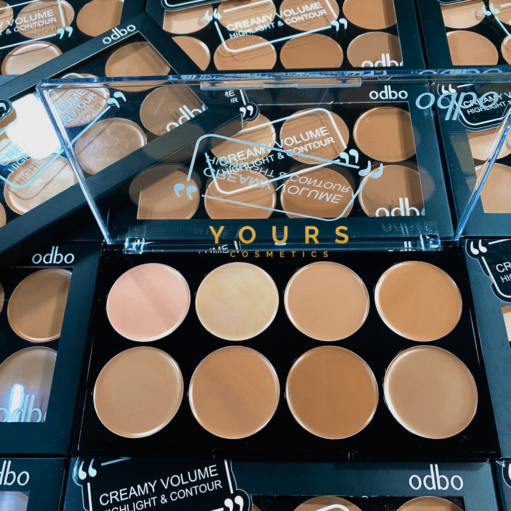 [Auth Thái] Phấn Tạo Khối Dạng Kem Tông Nâu Đen Odbo Creamy Volume Highlight và Contour Pro Palette OD188 No.02 | BigBuy360 - bigbuy360.vn
