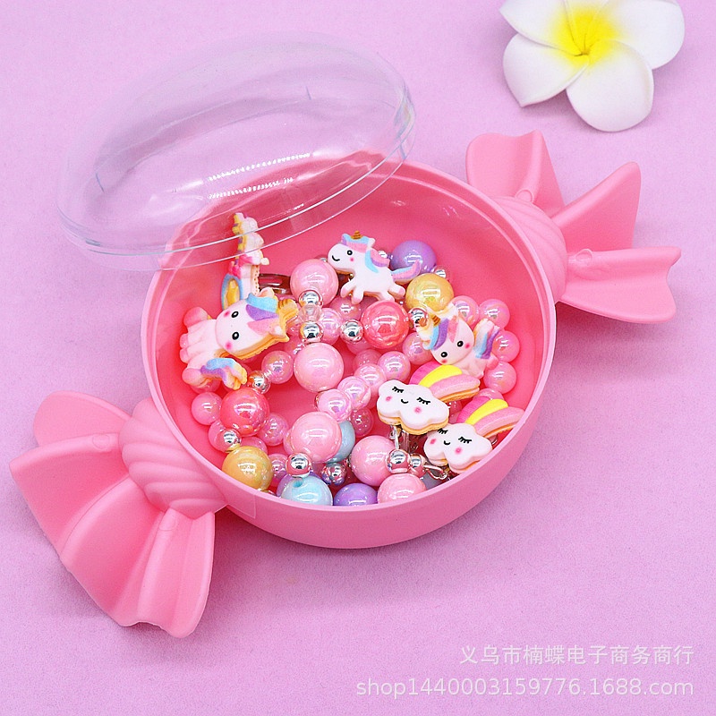 Bộ Trang Sức Đính Ngọc Trai Xinh Xắn Dành Cho Bé|Trang Sức Nữ|Vòng cổ Mặt Kỳ Lân Cầu Vồng