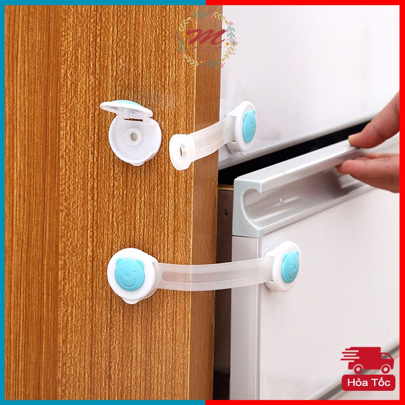 Bộ 2 Khóa Tủ Lạnh, Học Bàn, Tủ Quần Áo Chất Liệu Nhựa PP Dễ Dùng Tiện Lợi - MTDDT