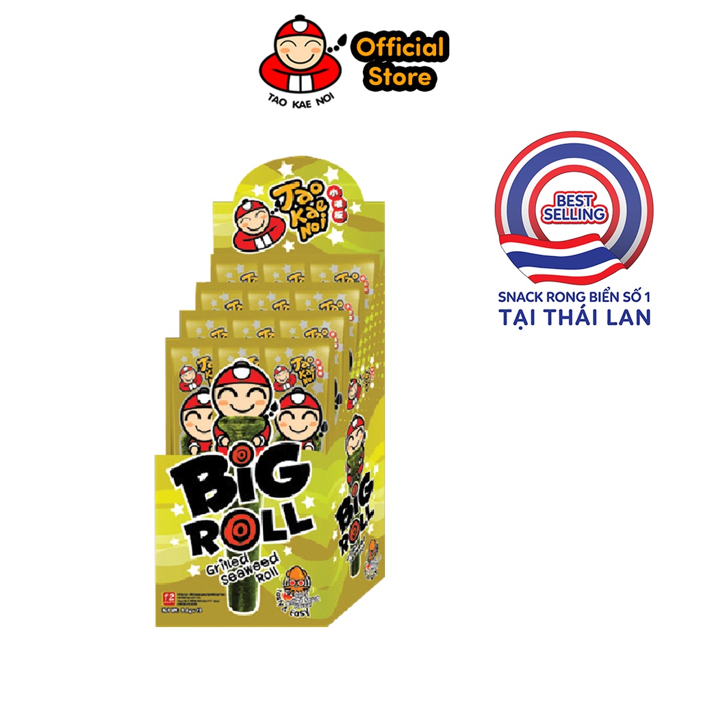 [Thùng] Snack rong biển BIG ROLL Thái Lan 12 gói các vị (12 hộp)