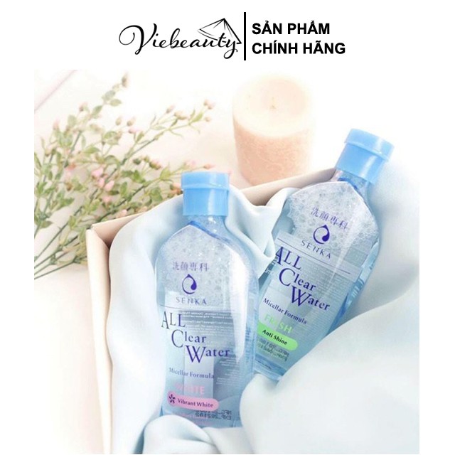 Nước Tẩy Trang Dưỡng Trắng Senka Micellar All Clear Water White 230ml - Viebeauty | BigBuy360 - bigbuy360.vn