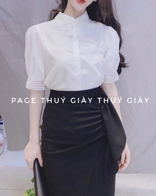 [Mã WAPUSH hoàn 12% xu đơn 99k] ÁO SƠ MI CỔ REN HOA TAY BO CHO NỮ | BigBuy360 - bigbuy360.vn