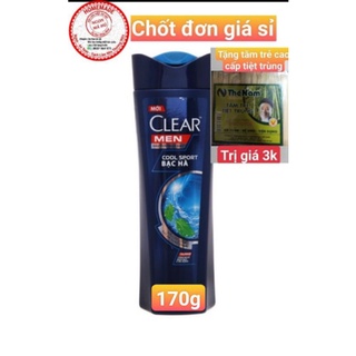 Dầu Gội Clear Men Bạc Hà 170g tặng tăm tre