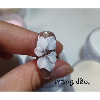 Bột vẽ hoa nổi và đắp móng Trắng dẻo