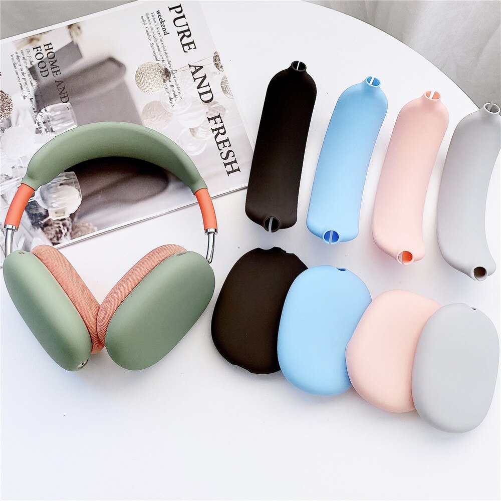 Hộp Đựng Tai Nghe Silicon Màu Trơn Cho Airpods Max