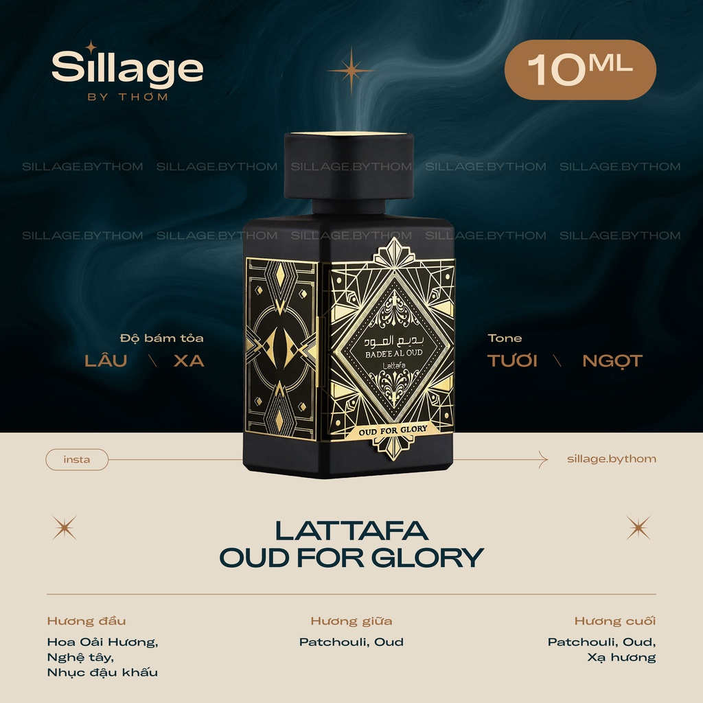 LATTAFA BADE’E AL OUD FOR GLORY EDP | Mẫu thử nước hoa unisex