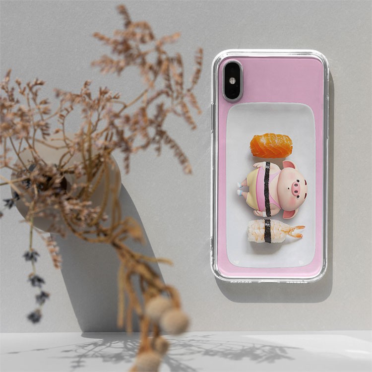 Ốp Lưng  dễ thương ốp điện thoại đồ ăn hình lợn con xinh xắn cực yêu dành cho Iphone 5 đến 12 Promax PIG20210020