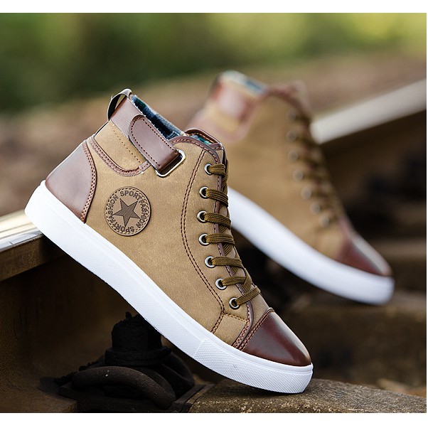 Giày Cao Cổ Nam Đế trắng, Giày Thể Thao Cổ Cao Thời Trang | BigBuy360 - bigbuy360.vn
