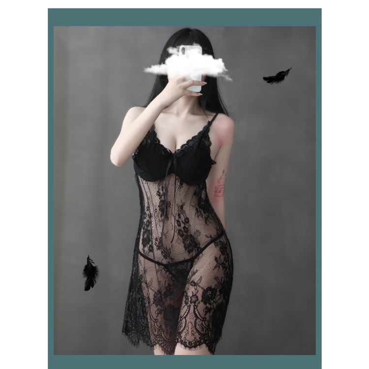 Váy ngủ ren hoa có gọng có đệm ngực gợi cảm 5179