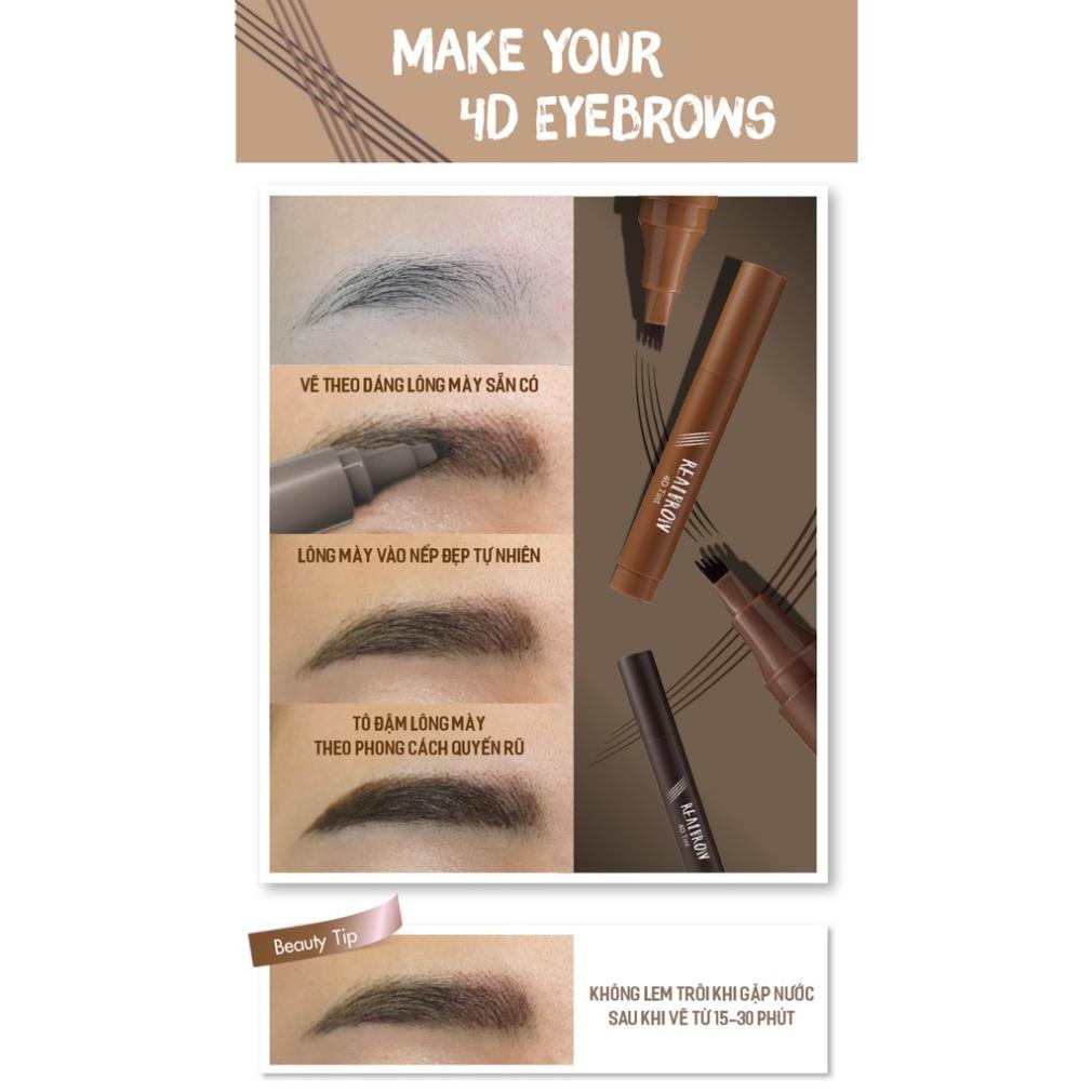 [CHÍNH HÃNG] Bút vẽ chân mày Cathy Doll Real Brow 4D Tint 2G