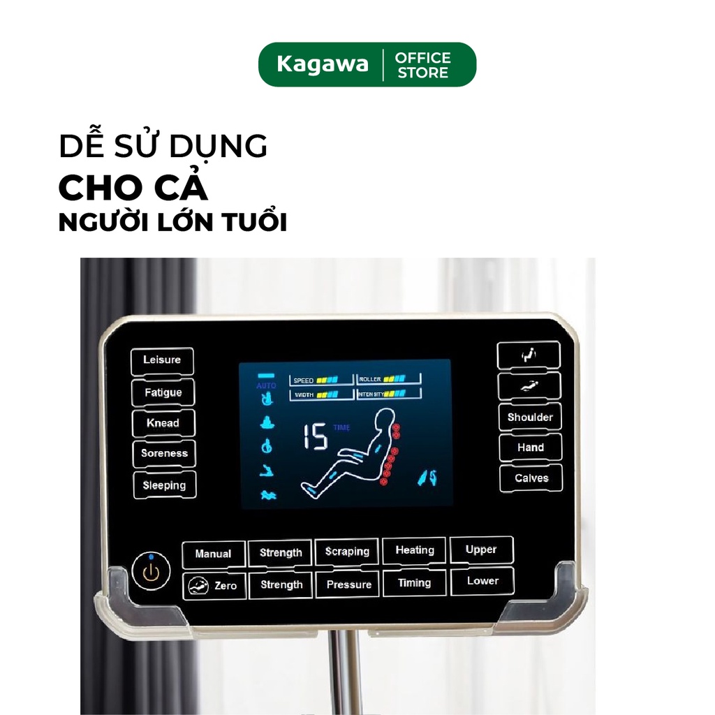 Ghế massage trị liệu toàn thân Kagawa K25  mát xa đa chức năng chuyên sâu vai cổ gáy, bảo hành 6 năm