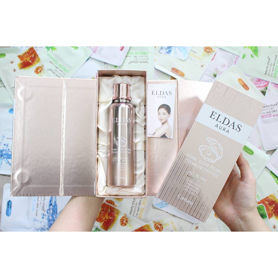 Serum tế bào gốc Eldas AURA Coreana Shine Gold Pearl Premium Peptide