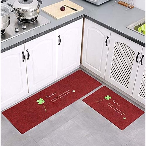 Bộ 2 tấm thảm bếp sợi cước mịn nhiều mẫu sang trọng giao mẫu ngẫu nhiên